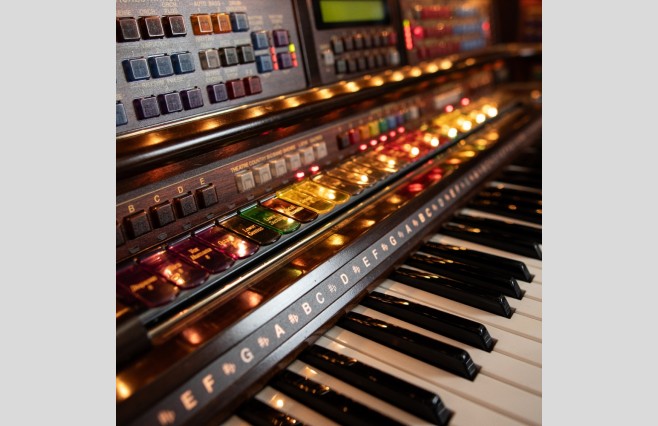 Used Lowrey Majesty Cherry Organ All Inclusive Top Grade Package (SN:510D604H022235) - Image 10